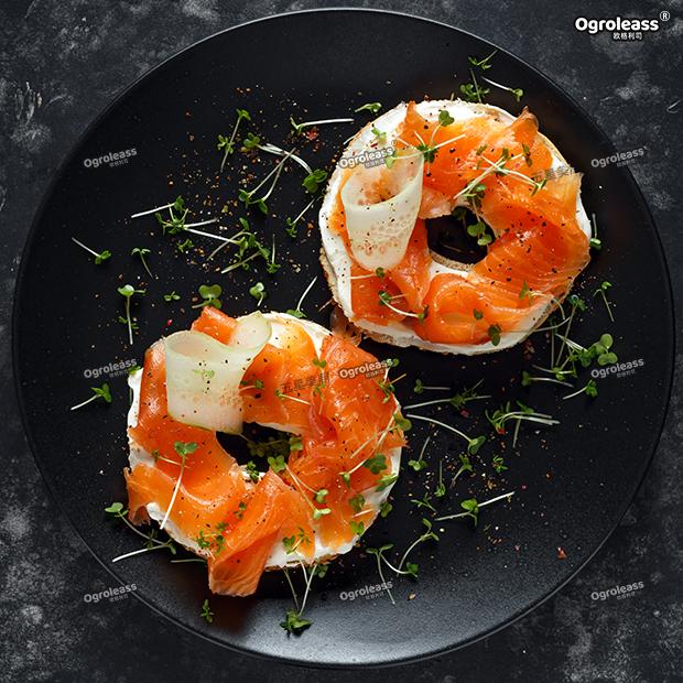 原味·香草·胡椒味烟熏三文鱼切片100g三文鱼中段贝果沙拉即食