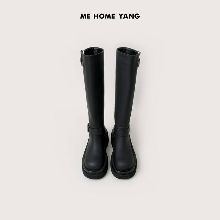 ME【骑士靴】哑光牛皮防水耐磨防滑高筒靴加绒内里保暖靴子MEQA3747
