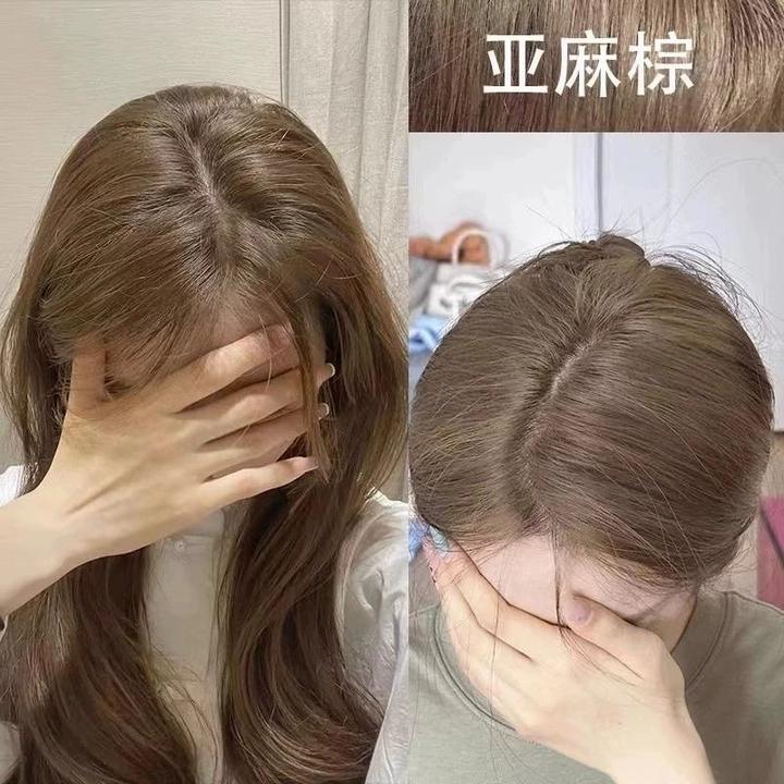 【两盒装】免漂亚麻棕色天然染头发剂膏植物纯自己在家染显白流行