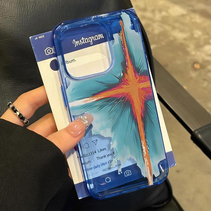 渲染十字架适用iphone15 14promax苹果11手机壳13软胶12防摔X可爱