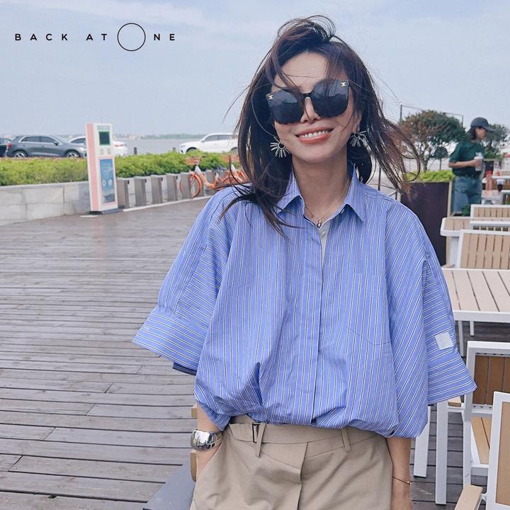 BackAtOne“about freedom”日系衬衫短裙假两件连衣裙 B3SS-L035-K