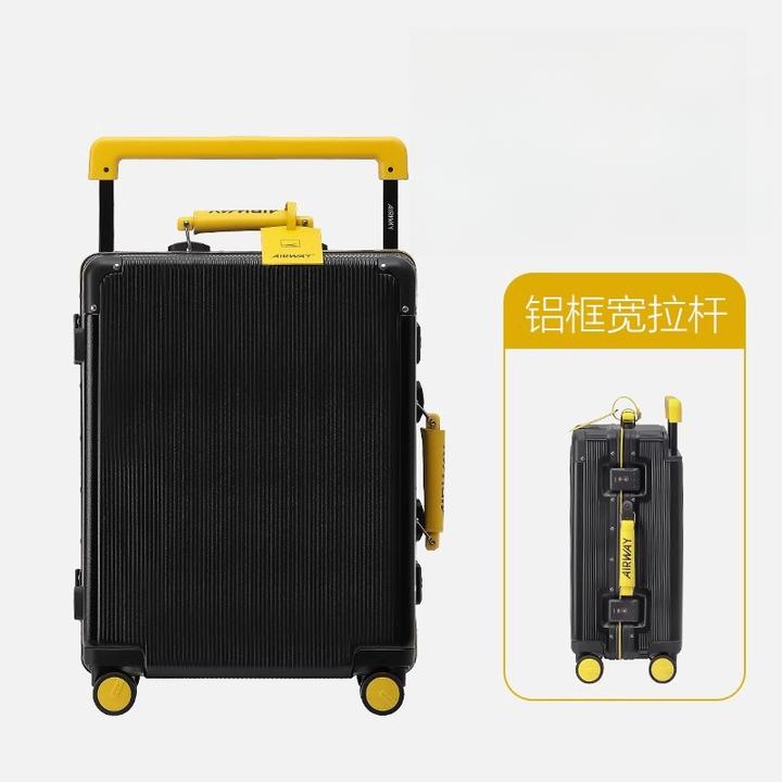 airway宽拉杆行李箱旅行箱女20寸登机箱密码箱新款大容量旅行箱男