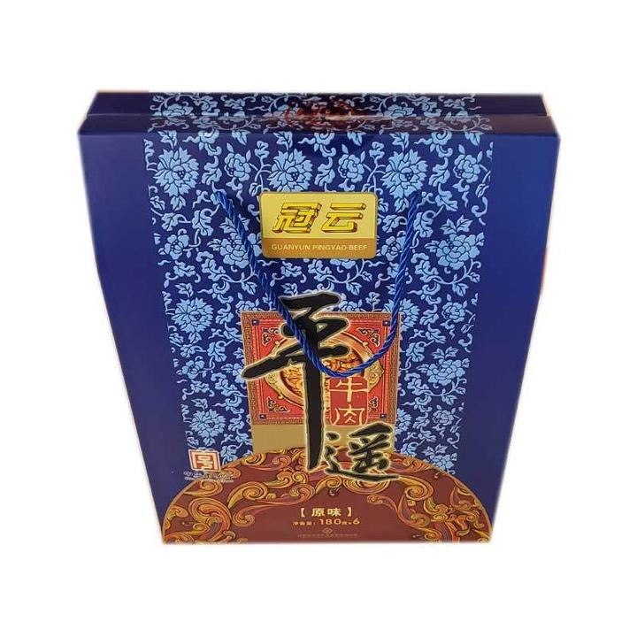 冠云平遥牛肉180g*6原味礼盒原味开袋即食纯牛肉山西平遥牛肉