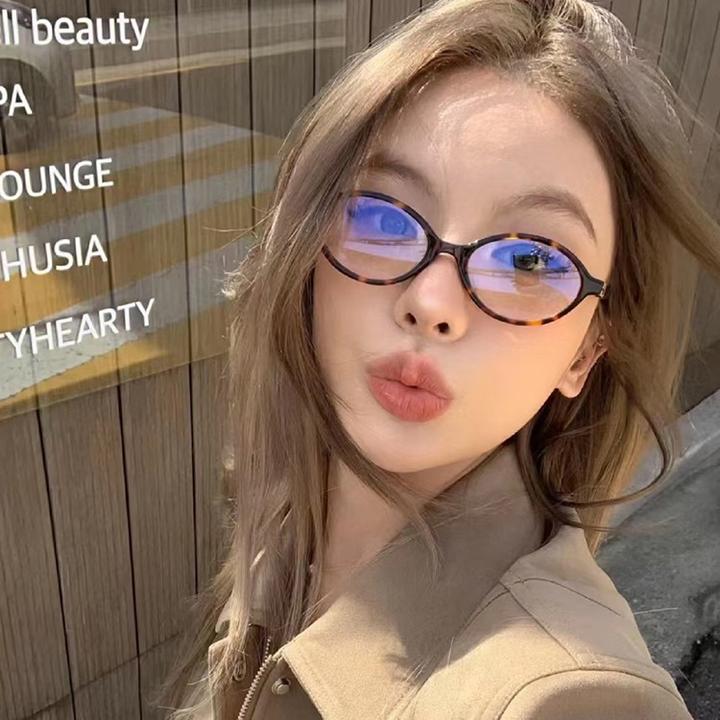 张元英同款眼镜女书呆子近视可配度数防蓝光复古显瘦素颜玳瑁镜框
