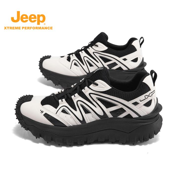 jeep吉普男鞋户外耐磨登山鞋春秋新款徒步减震休闲男士运动鞋A