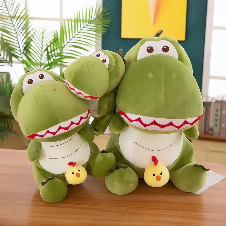 【新趣】卡通呆萌搞怪恐龙小鸡毛绒玩具公仔大号玩偶女生礼品