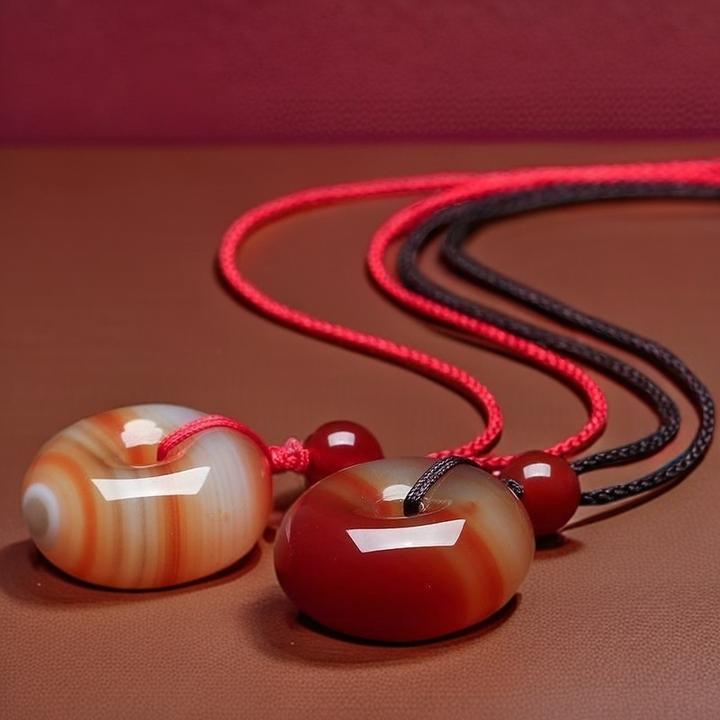 天然正品玛瑙平安扣吊坠红玉挂件男女款情侣吊坠高级轻奢玉髓项链