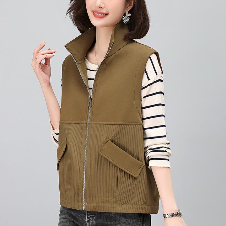 短款拉链薄款马夹女夏季薄款马甲外穿宽松春季连帽