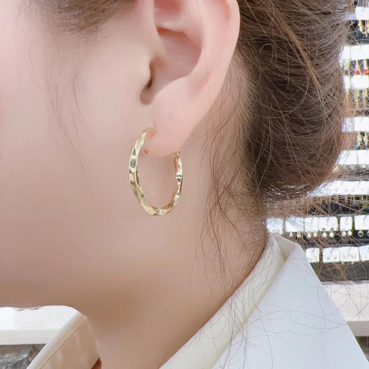 舒啸 铜合金耳饰 轻奢百搭时尚设计感高级简约网红经典素圈6耳环