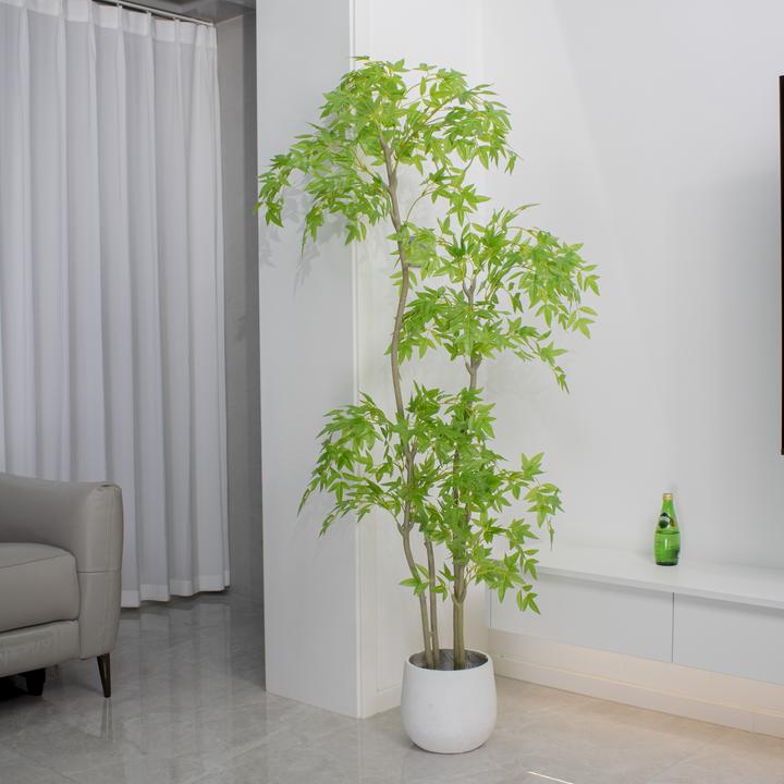 北欧仿真植物南天竹落地盆栽仿生绿植摆件客厅家居装饰造景假树