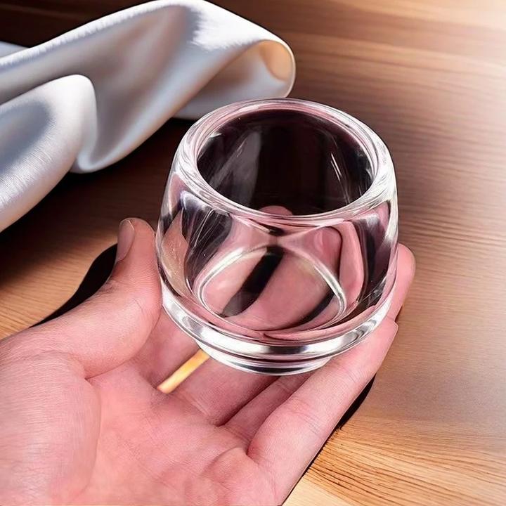 【六只装到手】高档水晶扳指杯主人杯加厚玻璃茶杯养生玻璃杯防烫