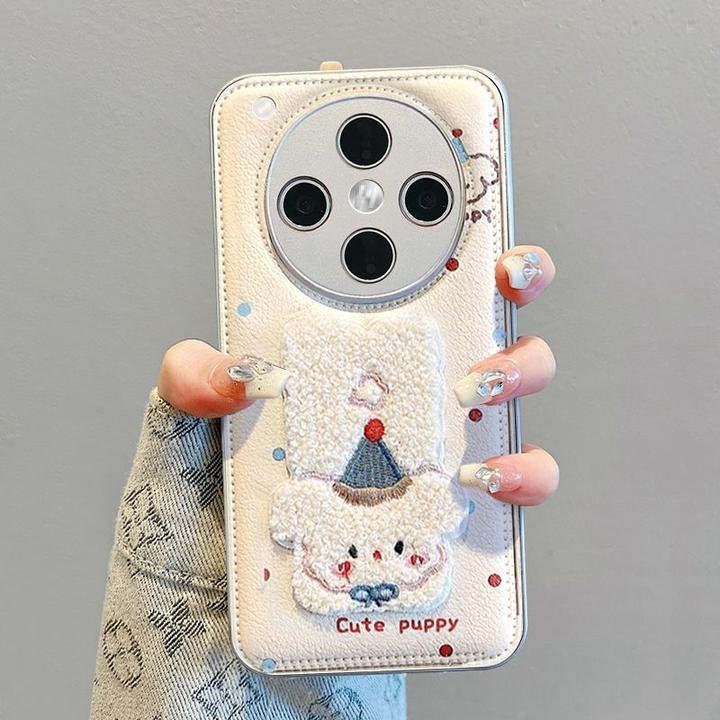 白色小狗适用oppofindx8pro手机壳高级感小众OPPOfindx8网红爆款