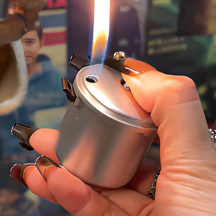 高纯度防风打火机趣味迷你搞怪创意造型礼物压力锅金属高压锅充气