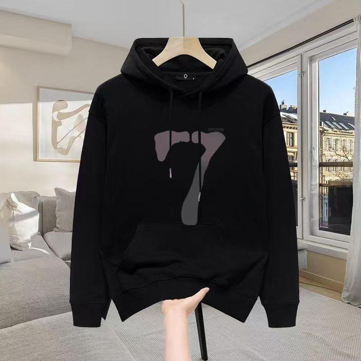 仓石一树潮牌数字连帽卫衣男秋冬季新款宽松纯棉美式休闲长袖外套