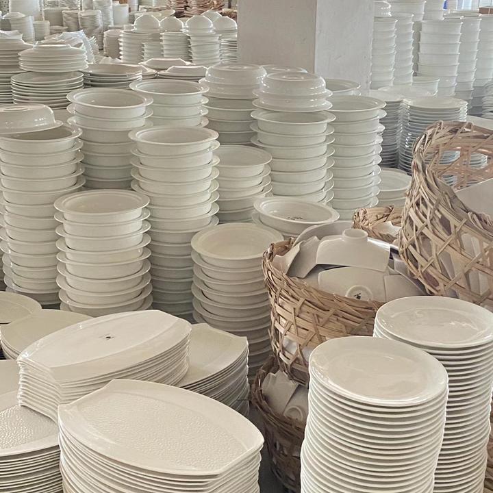 【10号链接】10英寸酒店饭店专用全规格异形盘子陶瓷纯白盘商用餐具