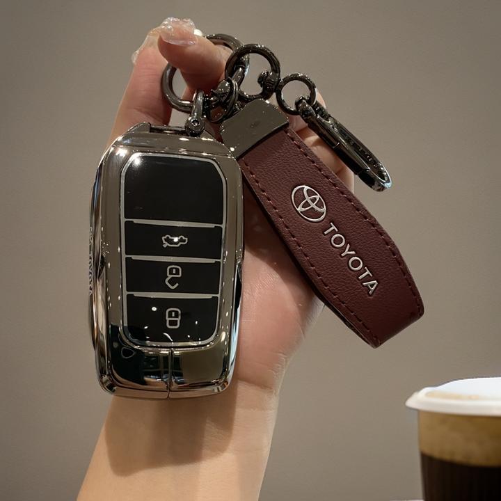 适用丰田钥匙套皇冠汉兰达卡罗拉霸道锐志普拉多兰德酷路泽包壳扣