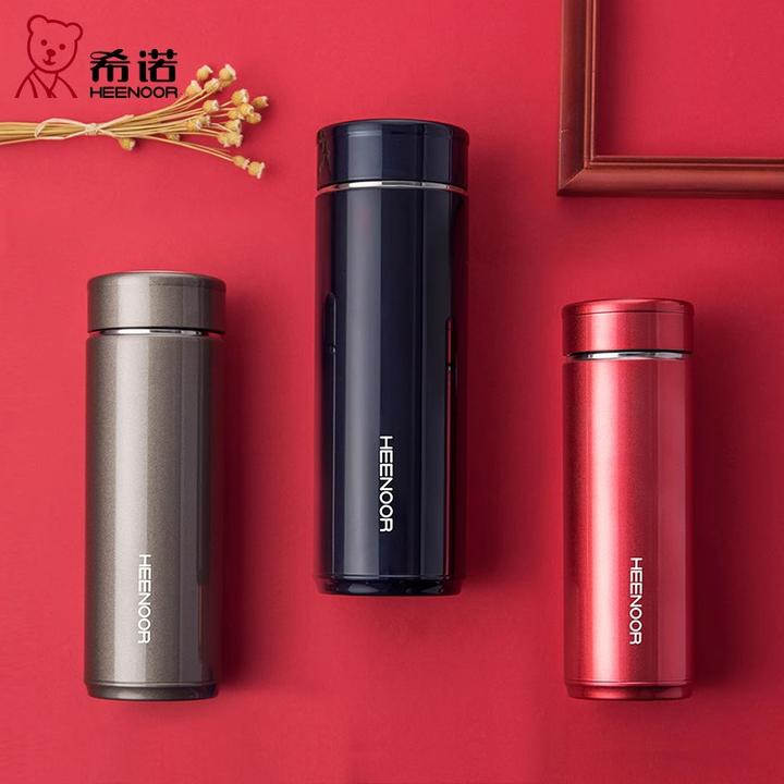 HEENOOR/希诺保温杯男商务便携泡茶杯车载水杯女士不锈钢真空杯子
