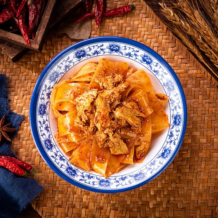 秦岐轩 秦岐轩 陕西宝鸡擀面皮宽面皮5包310g发酵方便速食美味