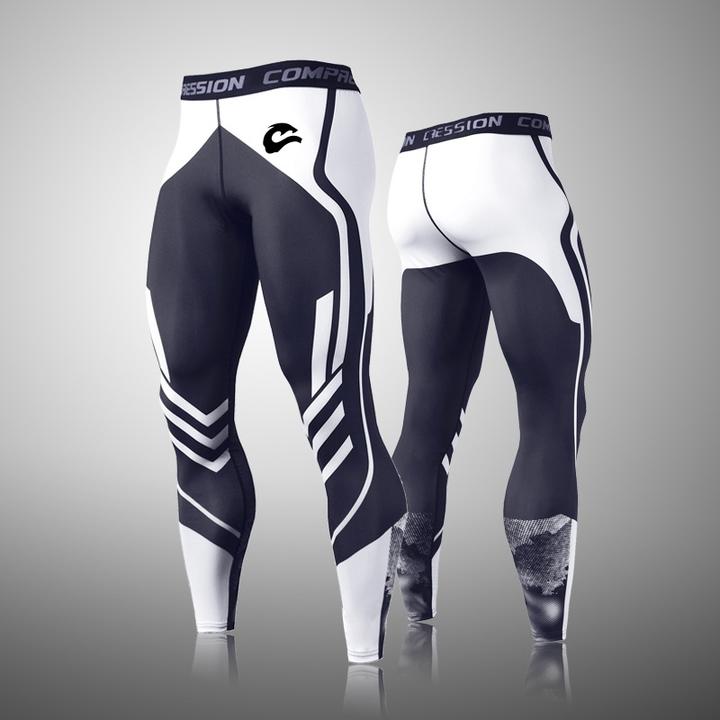 骑行裤秋冬男士夏季透气薄款速干高弹力压缩裤秋冬季