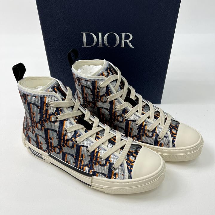 全新未使用 DIOR/迪奥 男士B23时尚休闲百搭高帮重工刺绣帮男鞋