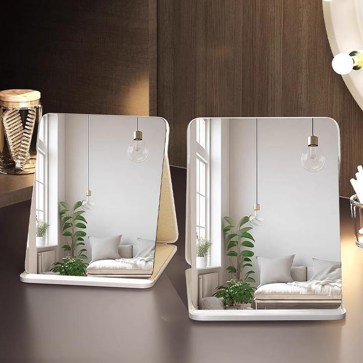 折叠便携化妆镜桌面便携台式小梳妆镜家用办公室宿舍卧室专用镜子