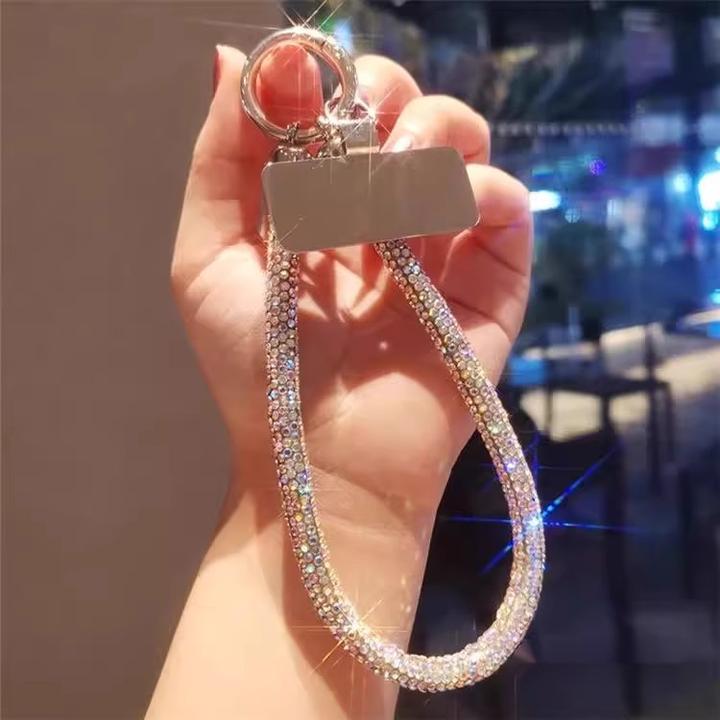 满钻手机挂绳女款带钻手机链短长手提挂脖绳通用斜跨肩背挂饰闪钻