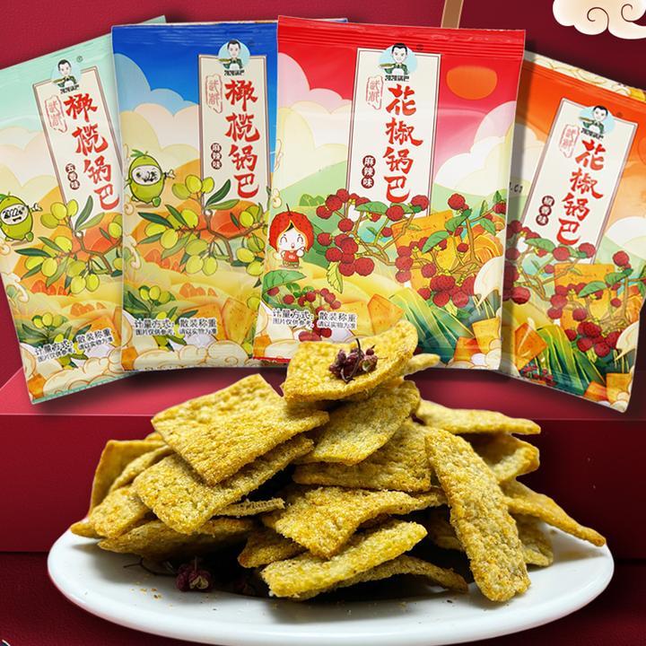 凯凯锅巴(武都花椒武都橄榄油）鲜香酥脆配料干净解馋（约36g*16袋）