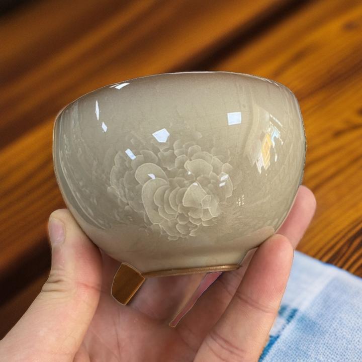 猪油冻冰花主人杯单杯高端陶瓷功夫茶杯喝茶碗大号茶盏茶具品茗杯