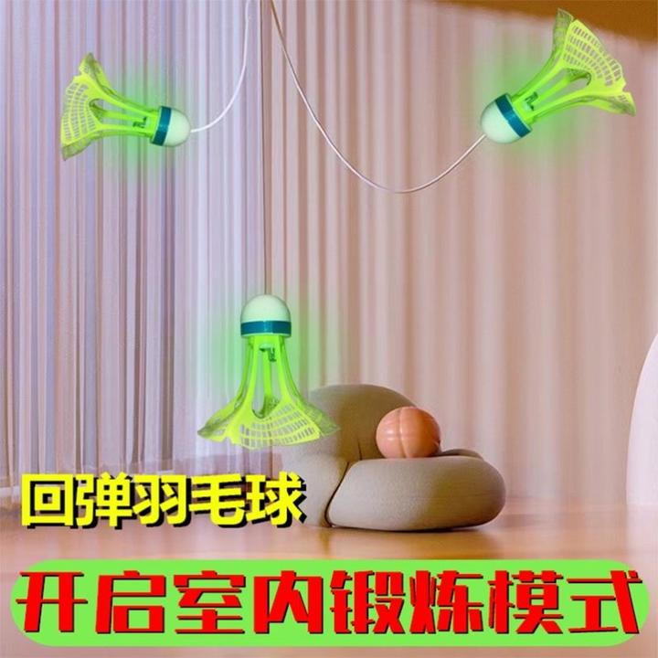 TT夜光防风抗风羽毛球单人回弹自打训练器