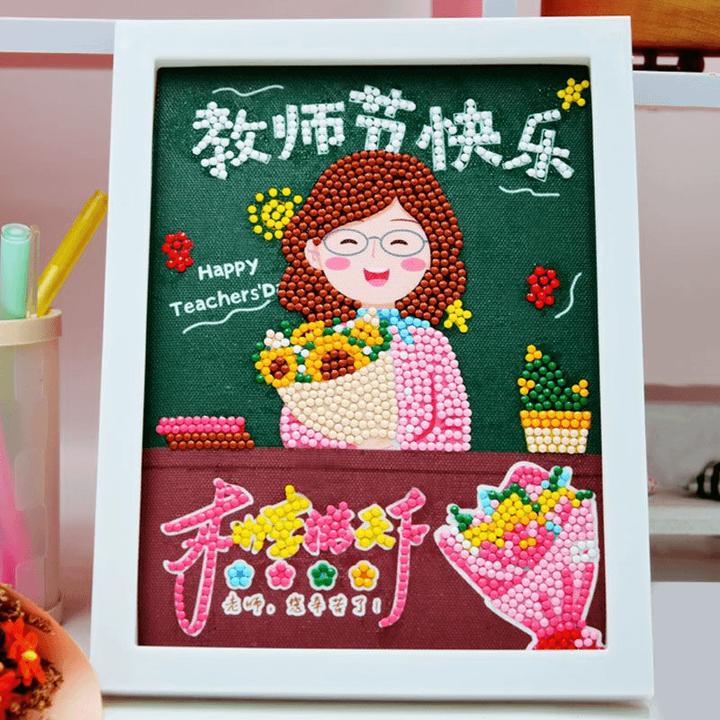 教师节礼物手工diy儿童钻石画新款感恩实用礼物送女老师高档制作