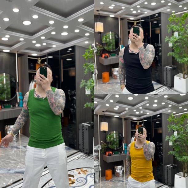 SH轻奢时尚简约男士彩色背心88888