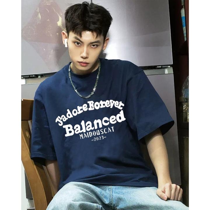 美式高街hiphop嘻哈夏季复古纯棉短袖T恤男士潮牌ins半袖圆领宽松
