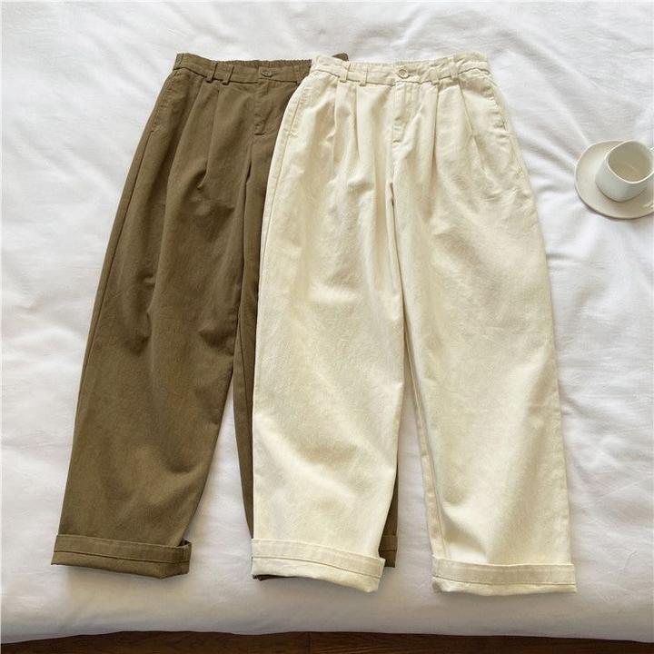 工装裤女韩版洋气百搭休闲裤2025秋季新款宽松显瘦哈伦直筒裤子潮