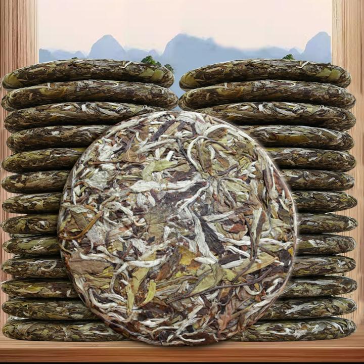 白茶福鼎花香白牡丹饼2017年春茶福建太姥山老白茶日晒