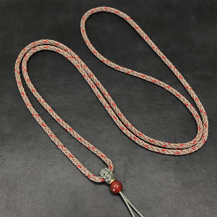 挂绳挂绳手工编绳鸿运当头黑色玉米坠绳项链绳项链绳绳子编织绳