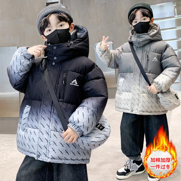 男童加厚棉服2025冬季新款中大儿童装痞帅男孩棉袄男童冬装外套