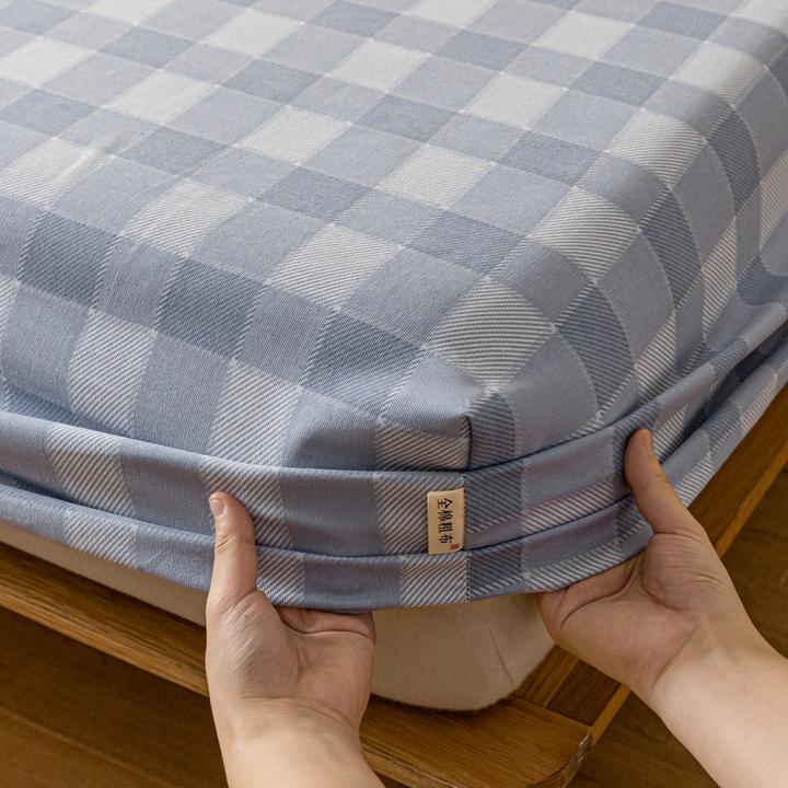 老粗布床笠纯棉100全棉四季通用一米二夏款棉麻老式床罩床签套罩