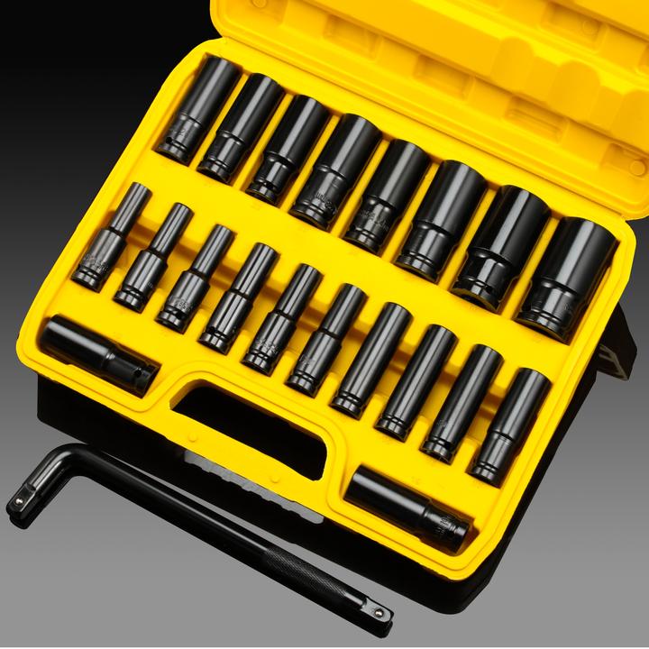 牛享加长套筒套装组合全套22大中小飞7内六角风炮头电扳专用电动