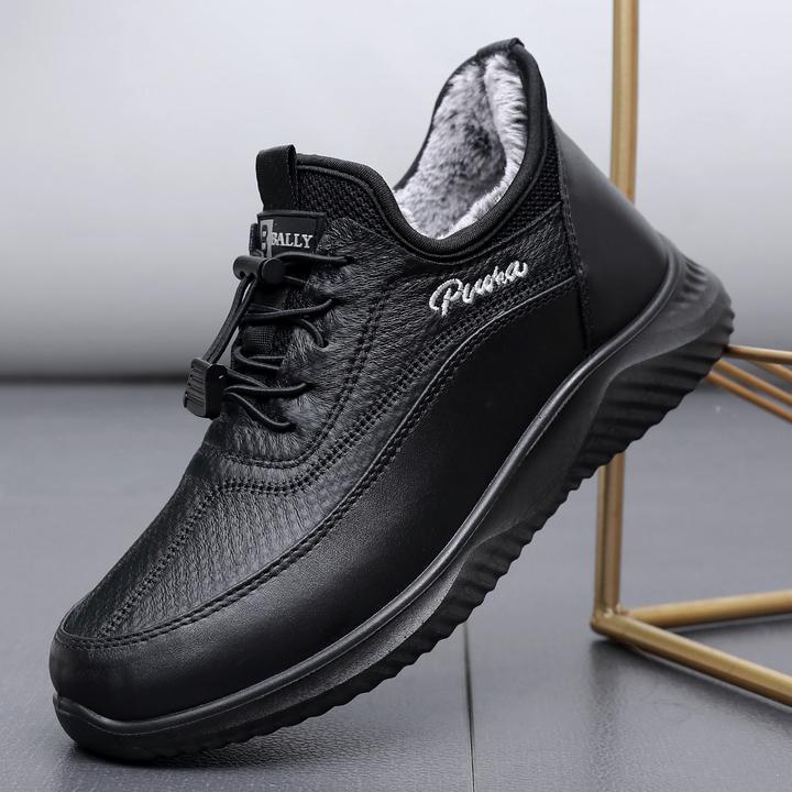 老北京布鞋男款冬季棉鞋加绒加厚防水防滑保暖中老年爸爸棉鞋布鞋