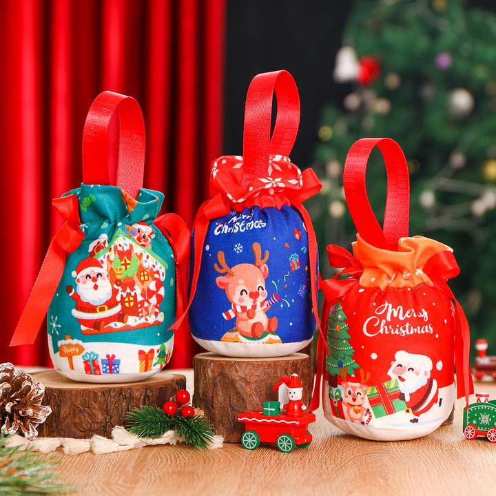 圣诞节苹果礼品袋平安夜礼盒平安果包装盒糖果礼物袋子小礼盒装饰