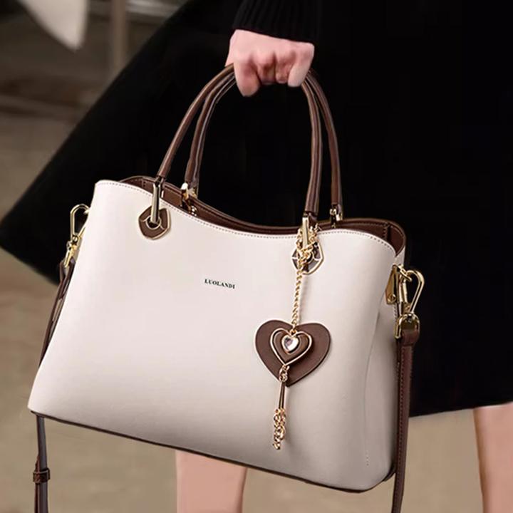 轻奢新款真皮女包时尚气质女士手提包牛皮质感单肩斜跨通勤大容量