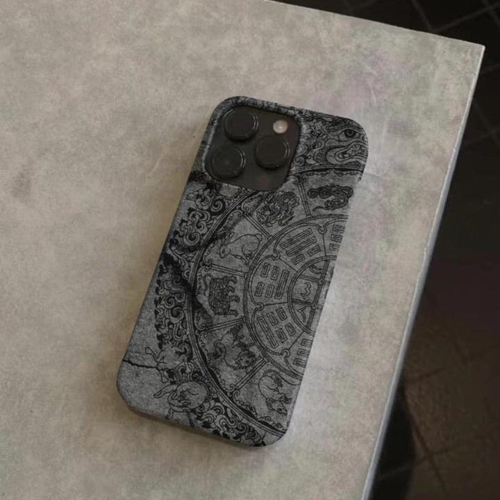 生肖八卦图苹果15promax手机壳iPhone14菲林13复古12硬壳11国潮xs