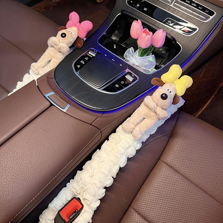 汽车座椅缝隙防漏塞条卡通可爱网红车座垫位内饰夹缝防掉填充装饰