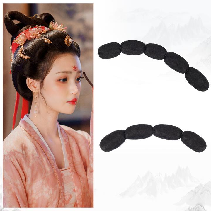 古装汉服假发包唐风莲藕垫发道具古风全发丝软牛角日常前额发包