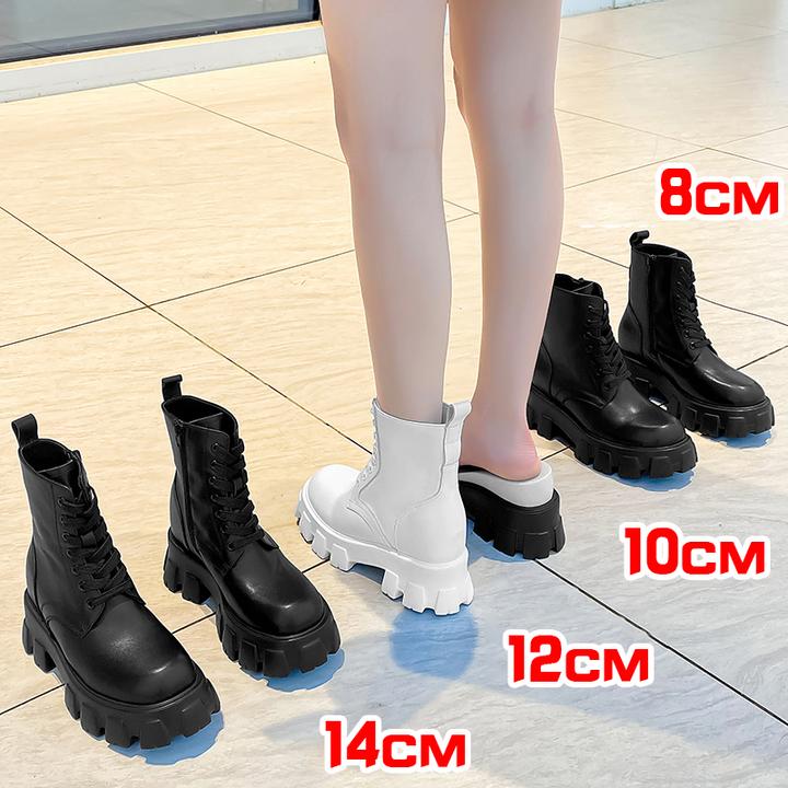 张匠人马丁靴厚底英伦风靴子小个子内增高8-14CM显瘦透气时尚百搭