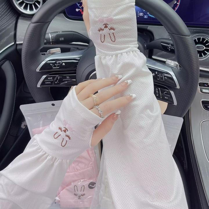 防晒袖防晒冰袖女夏季宽松冰丝袖套开车户外骑行透气遮阳手臂袖套