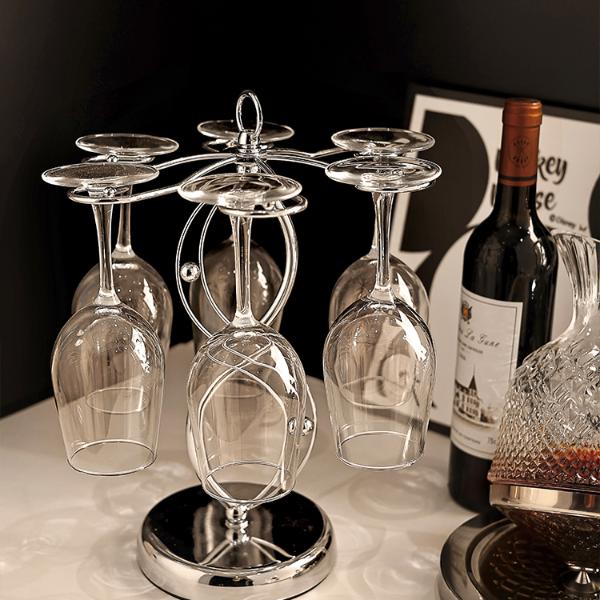 贝汉美高档铁艺酒杯架置物架家居饰品高脚杯餐厅酒柜装饰品摆件