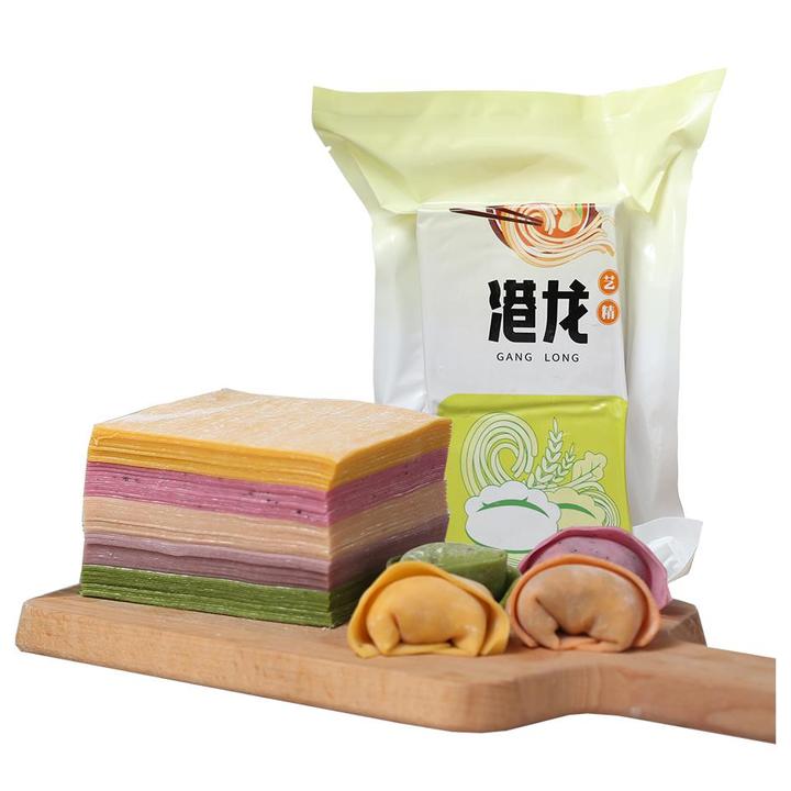 果蔬菜馄饨皮超薄新鲜无盐无碱无添加彩色混沌皮馄炖皮馄饨皮笋