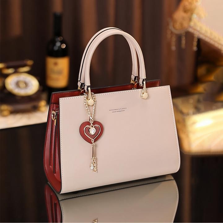 歌诗嫚品牌轻奢手提包休闲百搭质感真皮气质潮流时尚单肩斜跨包女