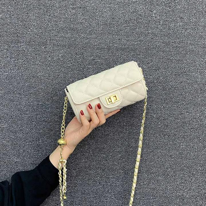 迷你小圆包包女士2025新款洋气秋冬出门百搭上档次轻奢斜挎链条包